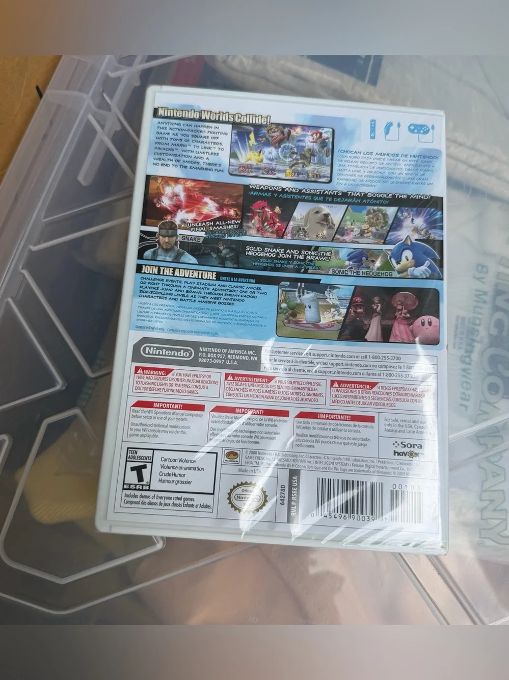 New Sealed Nintendo Wii Super Smash Bros. Brawl Made in USA